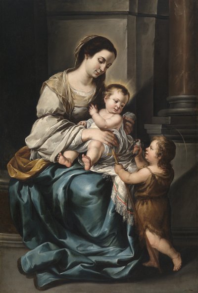 La Serrana veya Madonna ve Çocuk, bebek St. John ile (tuval üzerine yağlıboya) by Bartolomé Esteban Murillo