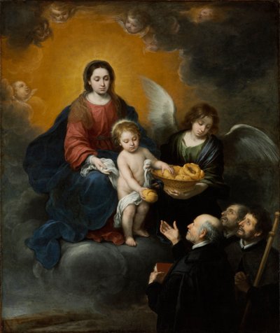 Hacılara Ekmek Dağıtan Bebek İsa - Tablo Bartolome Esteban Murillo (1617-1682), tuval üzerine yağlıboya (219x182 cm) by Bartolomé Esteban Murillo