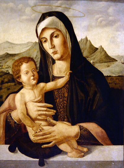 bakire ve çocuk by Bartolomeo (style of) (fl.c.1619) Montagna