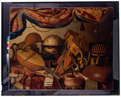 Müzik Aletleriyle Natürmort by Bartolomeo Bettera