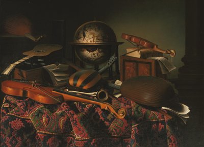Müzik Aletleri ile Natürmort by Bartolomeo Bettera