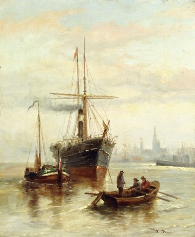 Venedik Manzaralı Bir Liman Manzarası by Bartolomeo Bezzi