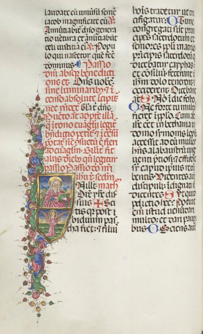 Yanlış satış: Fol. 116: Aziz Matta Angel ile 1469. by Bartolomeo Caporali