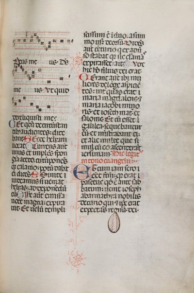 Yanlış satış: Fol. 129: St. Mattion Passion, 1469 içindeki Hely Hely Lama vb. için müzik içerir. by Bartolomeo Caporali