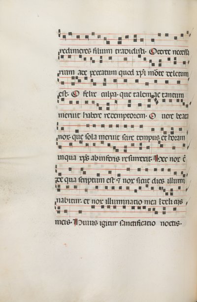 Yanlış satış: Fol. 155v: Exultet için Müzik, 1469 by Bartolomeo Caporali