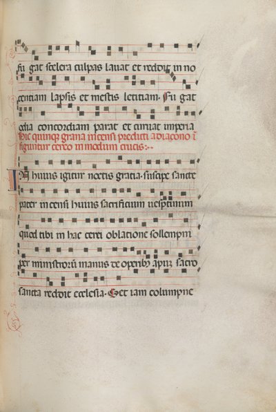Yanlış satış: Fol. 156: Exultet için Müzik, 1469 by Bartolomeo Caporali