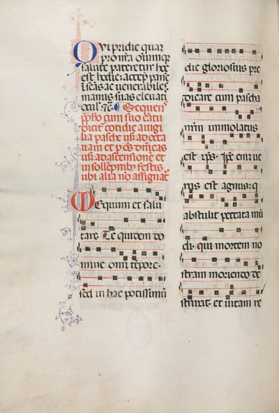 Yanlış satış: Fol. 178v: Çeşitli sıradan dualar için müzik, 1469. by Bartolomeo Caporali