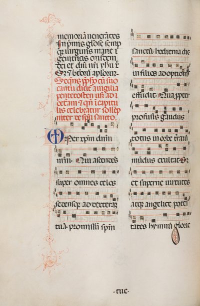 Yanlış satış: Fol. 180v: Çeşitli sıradan dualar için müzik, 1469. by Bartolomeo Caporali