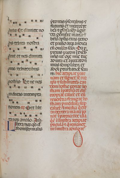 Yanlış satış: Fol. 190: Çeşitli dualar için müzik, 1469. by Bartolomeo Caporali