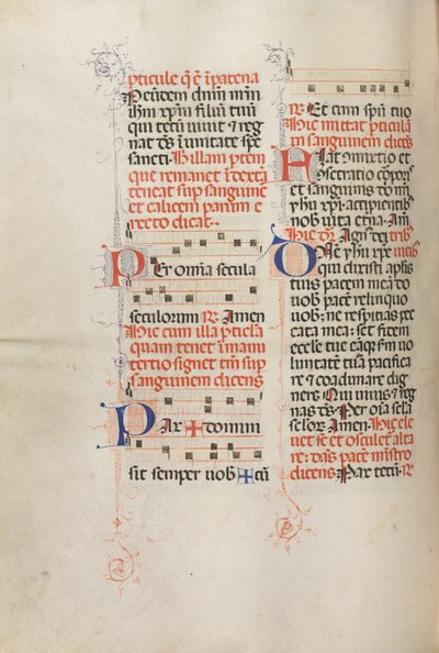 Yanlış satış: Fol. 190v: Çeşitli dualar için müzik, 1469. by Bartolomeo Caporali