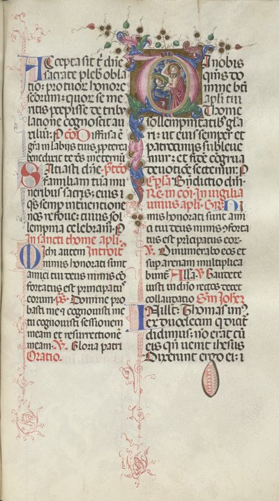 Missal: Fol. 262: Aziz Tomas, 1469. by Bartolomeo Caporali