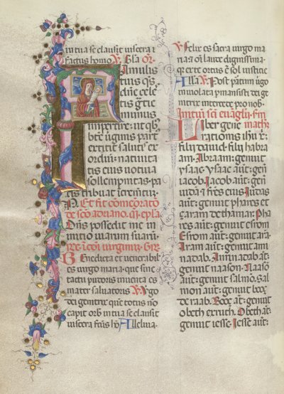 Yanlış satış: Fol. 311v: Aziz Anne, yeni doğan Bakire
