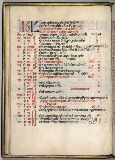 Yanlış satış: Fol. 6v: Ağustos Takvim Sayfası, 1469. by Bartolomeo Caporali