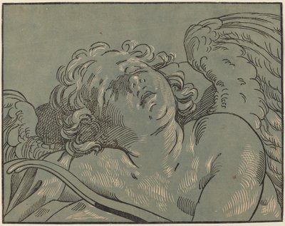 aşk tanrısı uykuda by Bartolomeo Coriolano after Guido Reni
