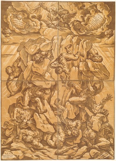 Devlerin Düşüşü by Bartolomeo Coriolano after Guido Reni