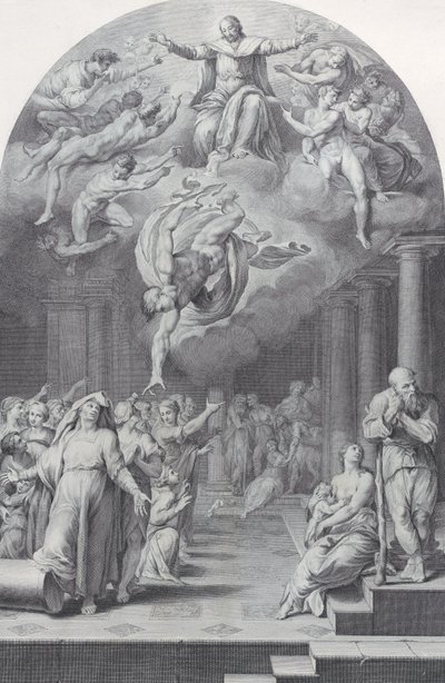 Levha 40: Seçilmişlerin günahkarlardan ayrılması, 1756. Yaratıcılar: Bartolomeo Crivellari, Gabriel Söderling. by Bartolomeo Crivellari, Gabriel Söderling