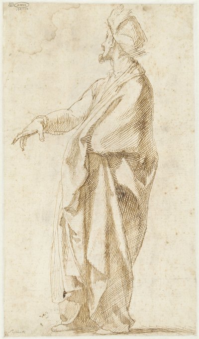 Drapeli model, bir el uzanmış by Bartolomeo Passarotti