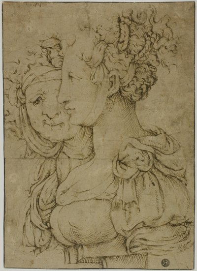 yaşlı matron ve genç kadın by Bartolomeo Passarotti