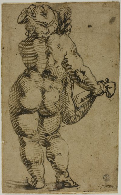 Arkadan Görülen Ayakta Putto by Bartolomeo Passarotti