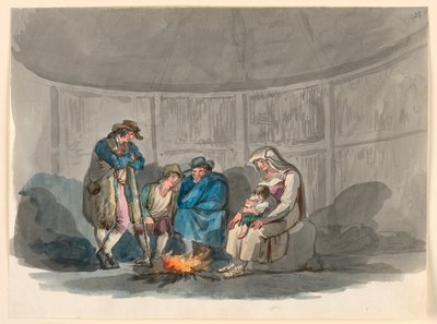 Geceleri Bir Çoban Ailesi by Bartolomeo Pinelli