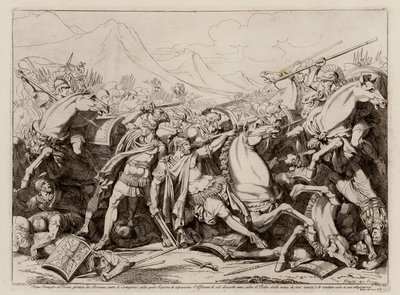 Ticinus Savaşı, MÖ 218 (gravür) by Bartolomeo Pinelli