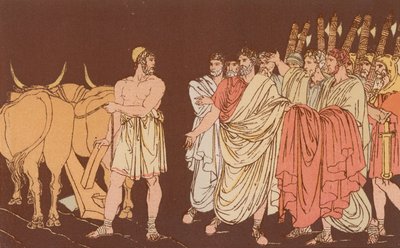 Cincinnatus diktatör olmaya çağırdı by Bartolomeo Pinelli