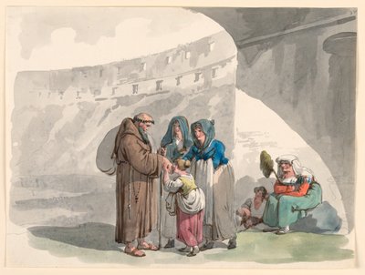 Bir münzevi selamlaması by Bartolomeo Pinelli