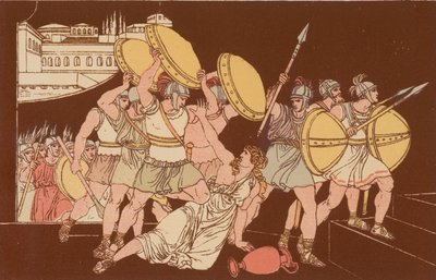 The death of Tarpeia by Bartolomeo Pinelli