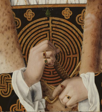 Bir Adamın Portresi, ellerinin detayı by Bartolomeo Veneto