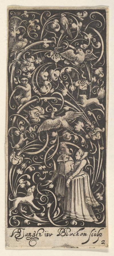 Bir Erkek ve Kadın ile Dikey Panel, ca. 1631. by Bartolomeus van Lochom