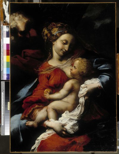 Kutsal Aile (tuval üzerine yağlı boya) by Bartolommeo Biscaino