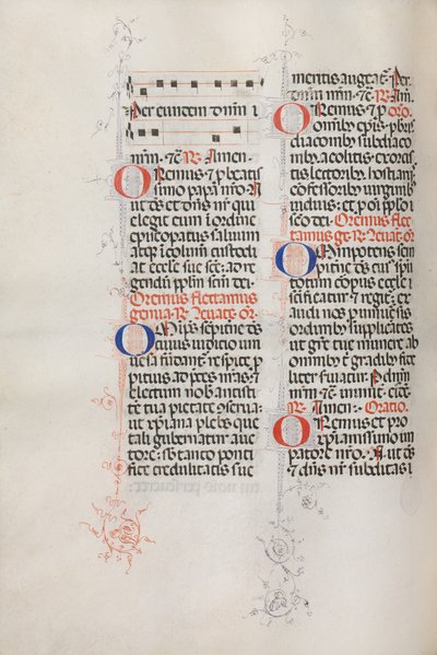 Yanlış satış: Fol. 146v: Çeşitli dualar için müzik..., 1469. by Bartolommeo Caporali