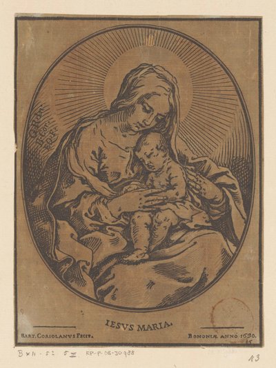 İsa çocuğuyla Meryem by Bartolommeo Coriolano