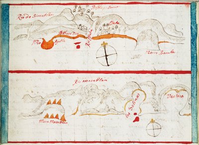 Santiago Astata ve Bahia Ventosa Haritası by Basil Ringrose