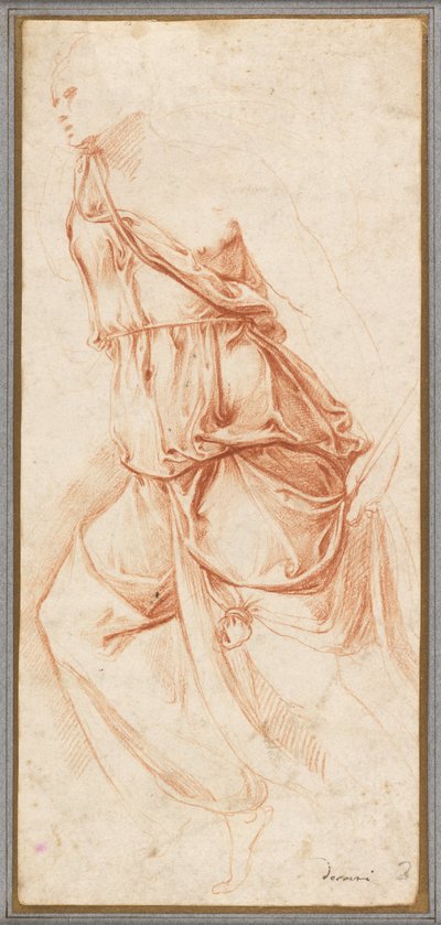 Müjde Meleği için Perdelik Çalışması by Battista Franco Veneziano