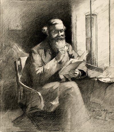 A Good Story, 1889 (krem dokuma kağıt üzerinde kömür) by Bayard Henry Tyler
