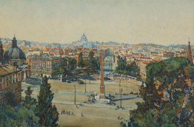 Roma, Pincio'dan, Piazza Del Popolo by Beatrice Mary Seccombe Leech