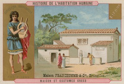 Antik Yunan evi ve kostümü by Belgian School
