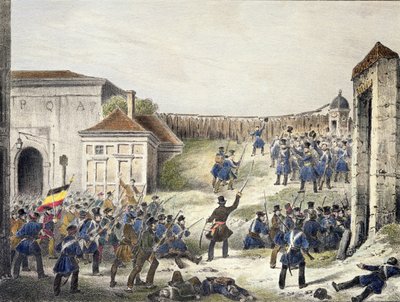 Antwerp: Hollanda birliklerinin son saldırısı, 27 Ekim 1830 by Belgian School