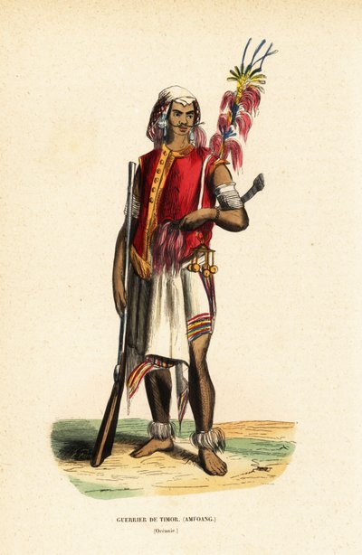 Atoni savaşçısı Kupang, Batı Timor, Endonezya by Belgian School