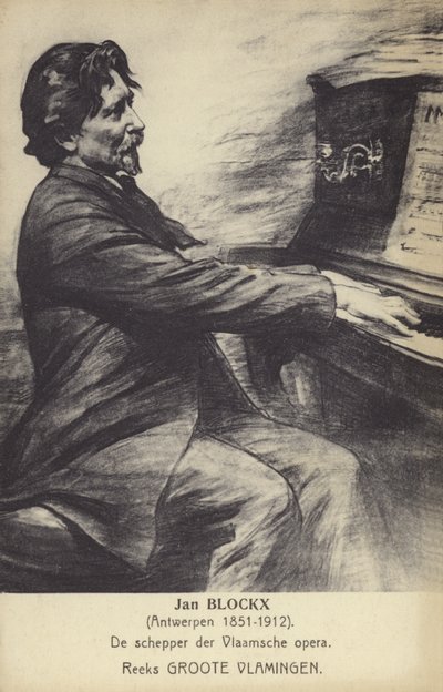 Jan Blockx, Belçikalı besteci, piyanist ve öğretmen (1851-1912) by Belgian School