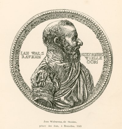 Jean Walravenz, dit Oomken, prens des fous, Brüksel, 1563 by Belgian School