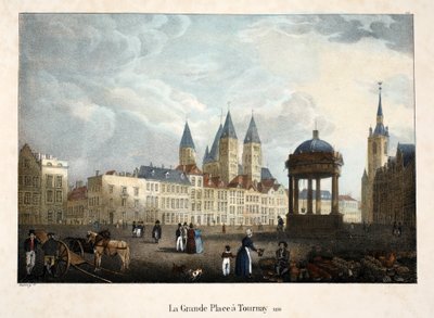 La Grande Place Turnuvası, 1816, 1895 dolayları (fotokrom) by Belgian School