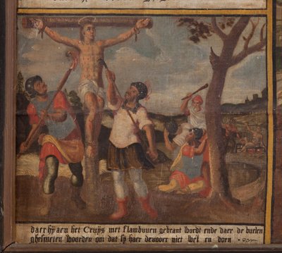 Marke. Şapel (Sint-Vincentiuskapel). iç mekan. Tablo. Saint Vincent şehidi. 19. yüzyıl. detay. by Belgian School