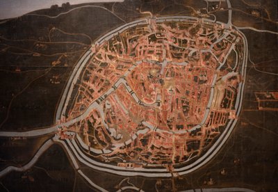 Brugge haritası. anonim. 1546-1600. Detay (resim) by Belgian School