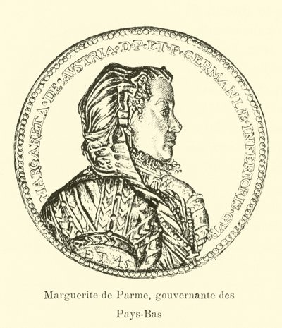 Parma Margaret, İspanyol Hollanda Mürebbiyesi by Belgian School