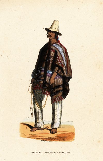 Arjantin, Buenos-Ayres bölgesinden Kızılderili gaucho by Belgian School