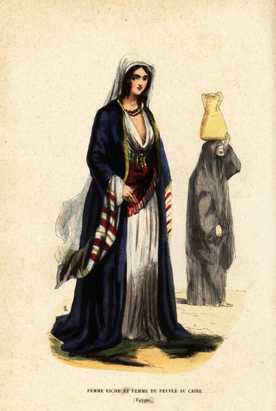 Zengin kadın ve halkın kadını, Kahire, Mısır by Belgian School