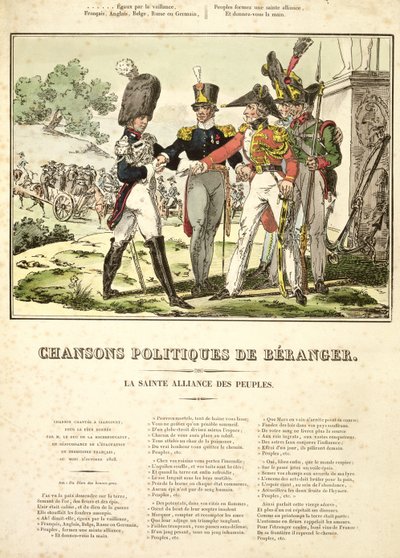 Milletlerin Kutsal İttifakı, Chansons Politiques de Beranger, 1815-1818 by Belgian School