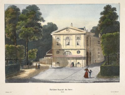 Kraliyet Tiyatrosu du Parc, 1895 dolayları (fotokrom) by Belgian School
